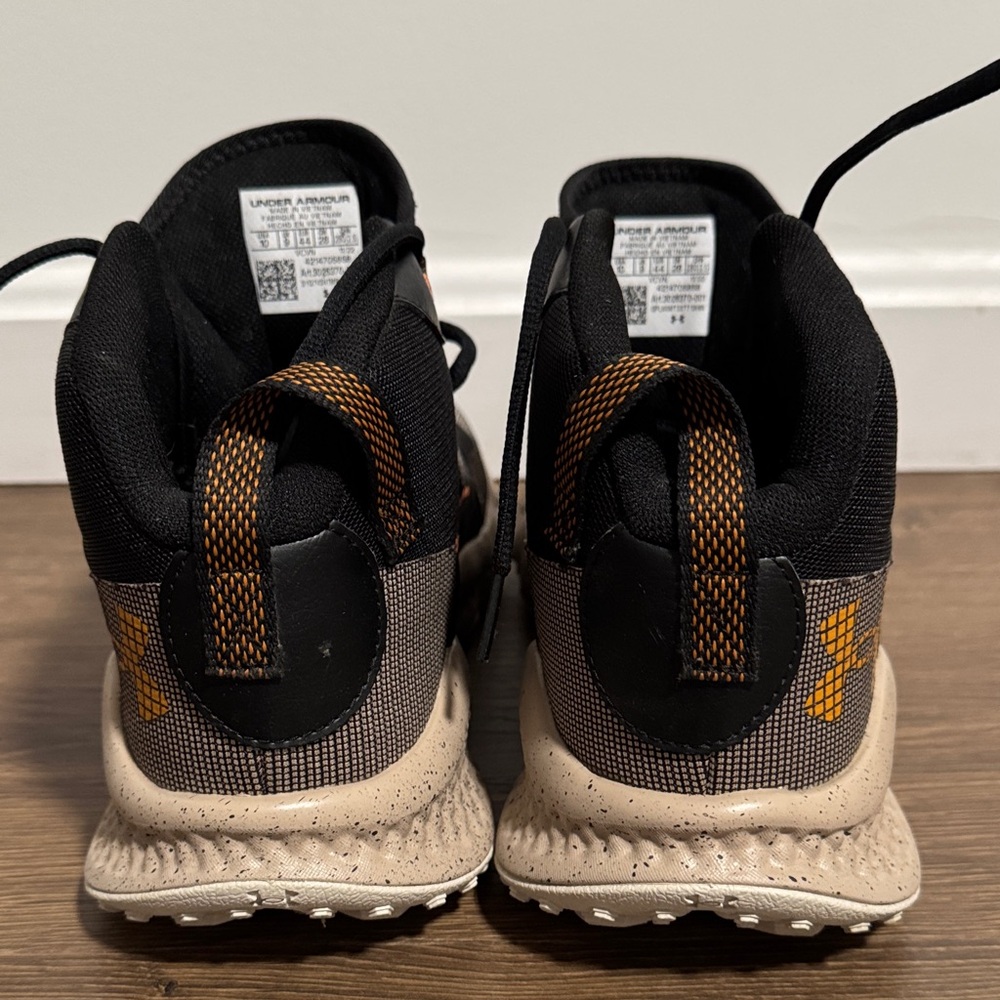 Under Armour Black and Tan Athletic Shoes - Picture 5 of 10